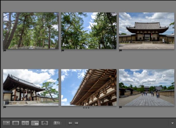 選別表示で複数の写真を比較する