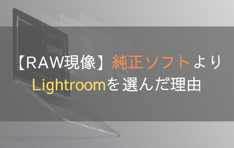 【RAW現像】純正ソフトよりLightroomを選んだ理由